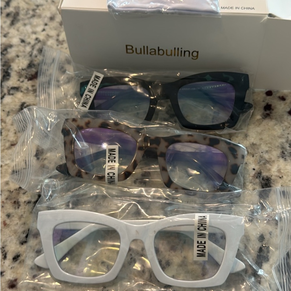 Bullabulling Sunglasses Set - Black, Leopard, White